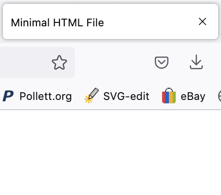 A picture of the minimal html document